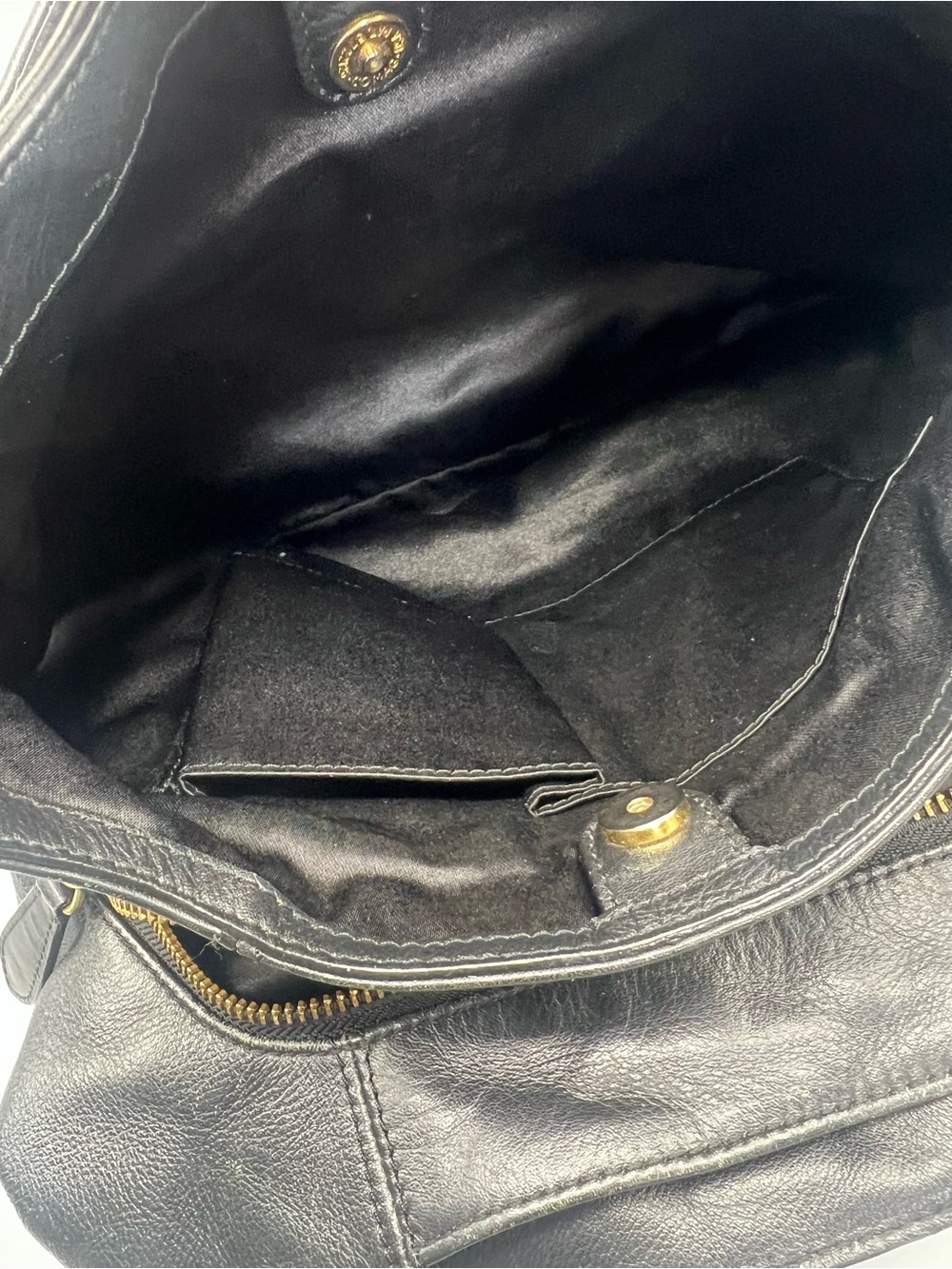 Coach Campbell Black Leather Hobo Shoulder Bag Large Buckle Gold Hardware - Picture 11 of 15
